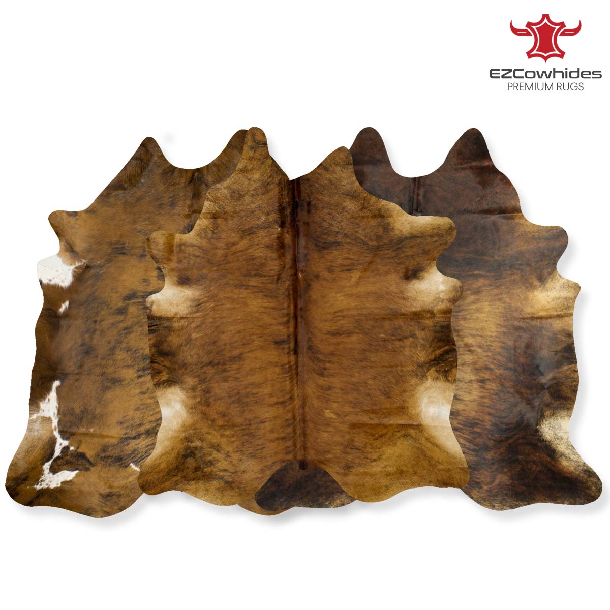 Medium Brindle Cowhide Rugs