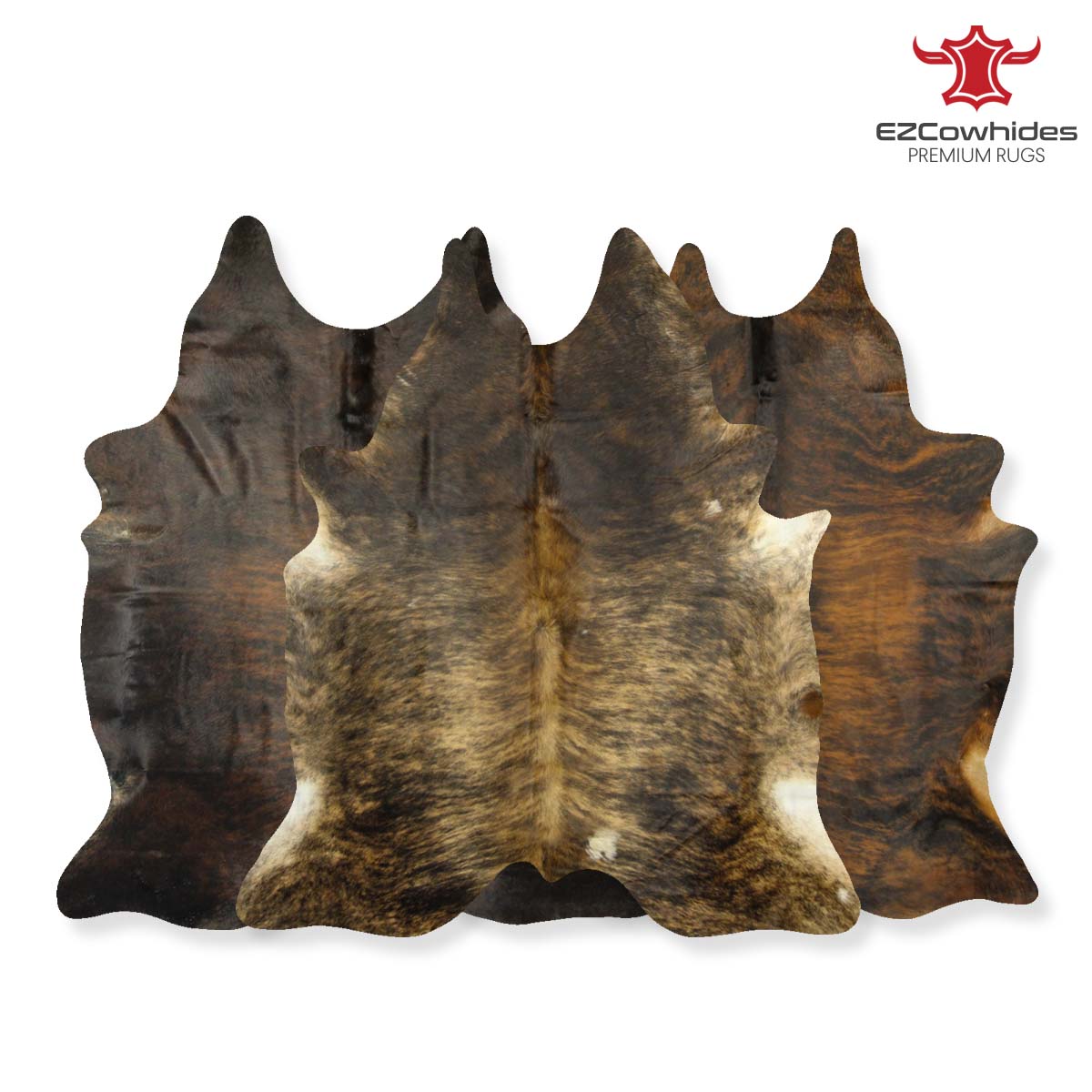 Dark Brindle Cowhide Rugs