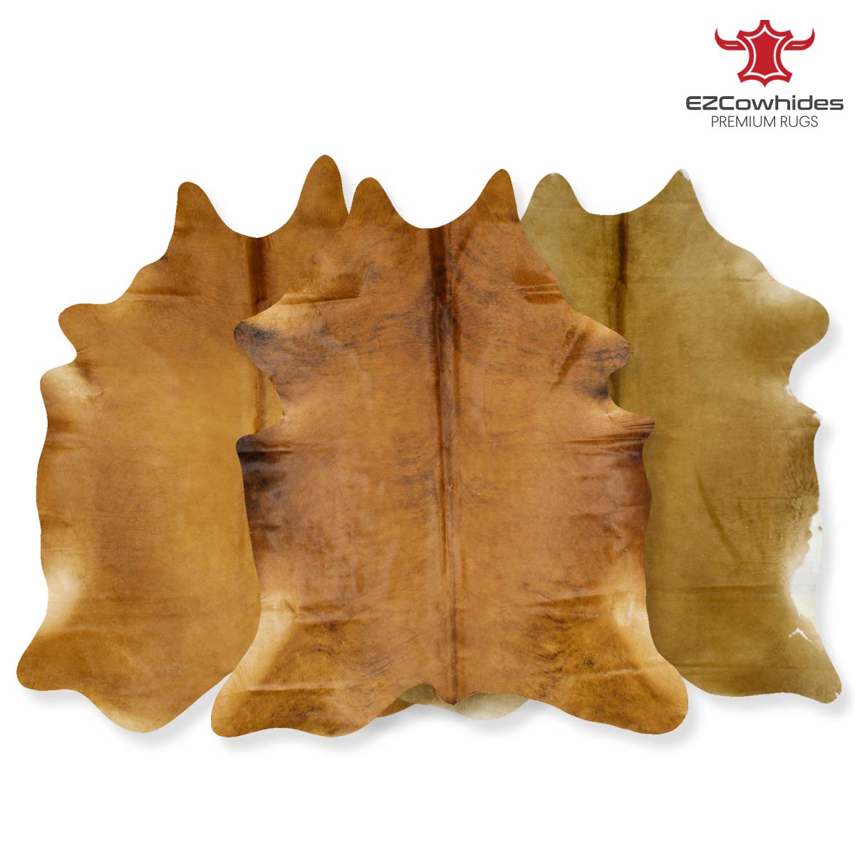 Solid Brown Cowhide Rugs