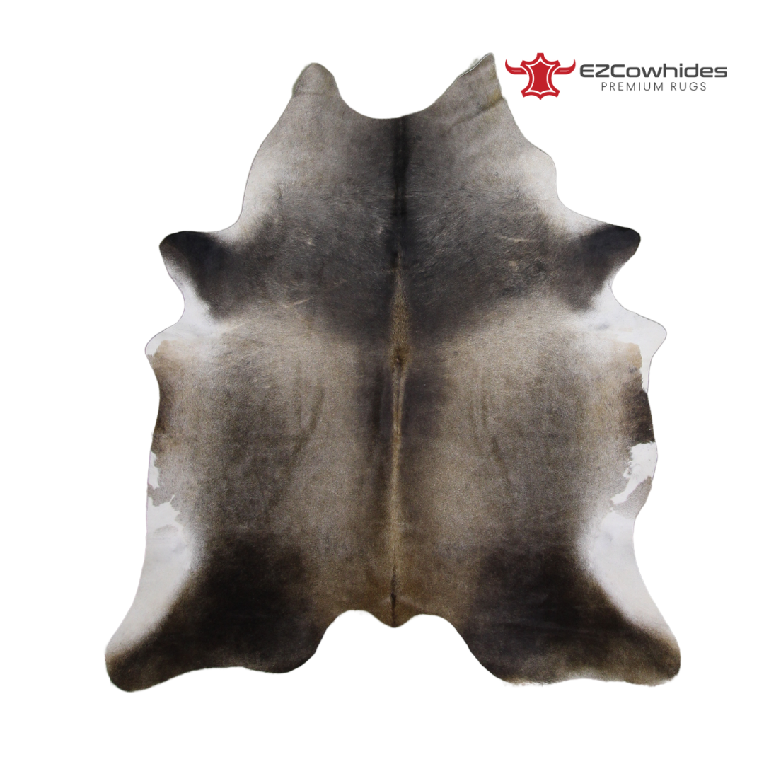 Solid Grey Brazilian Cowhide Rug 