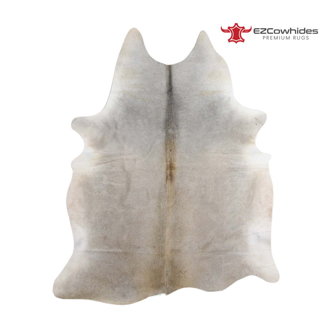 Solid Grey Brazilian Cowhide Rug 