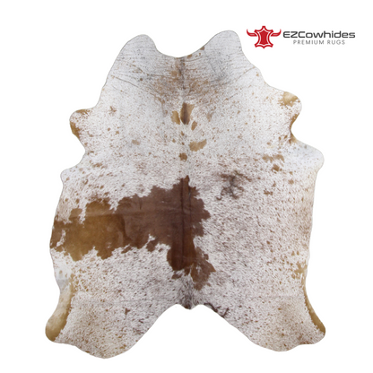 Salt &amp; Pepper Brown and White Brazilian Cowhide Rug 