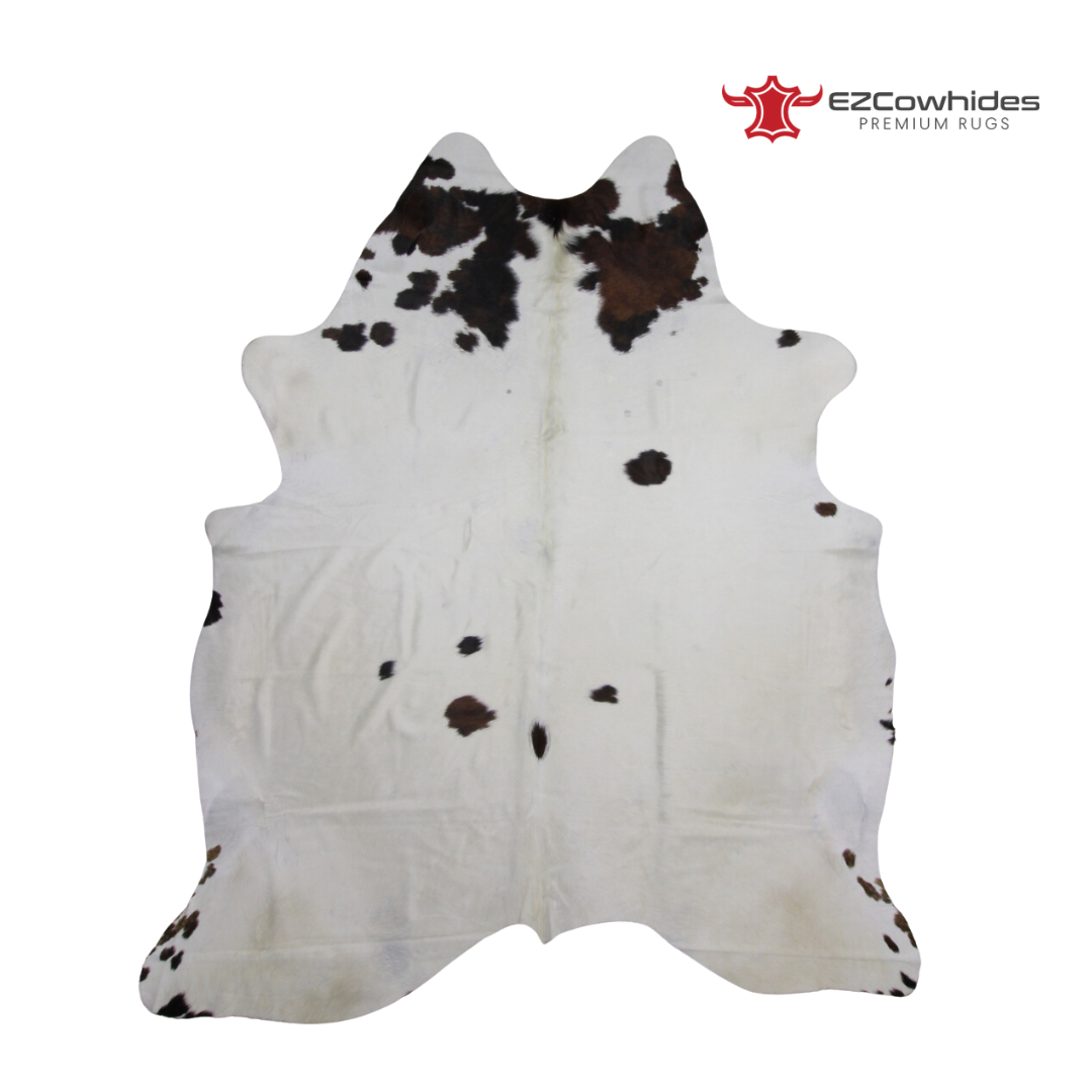 Traditional Black and White Brazilian Cowhide Rug 