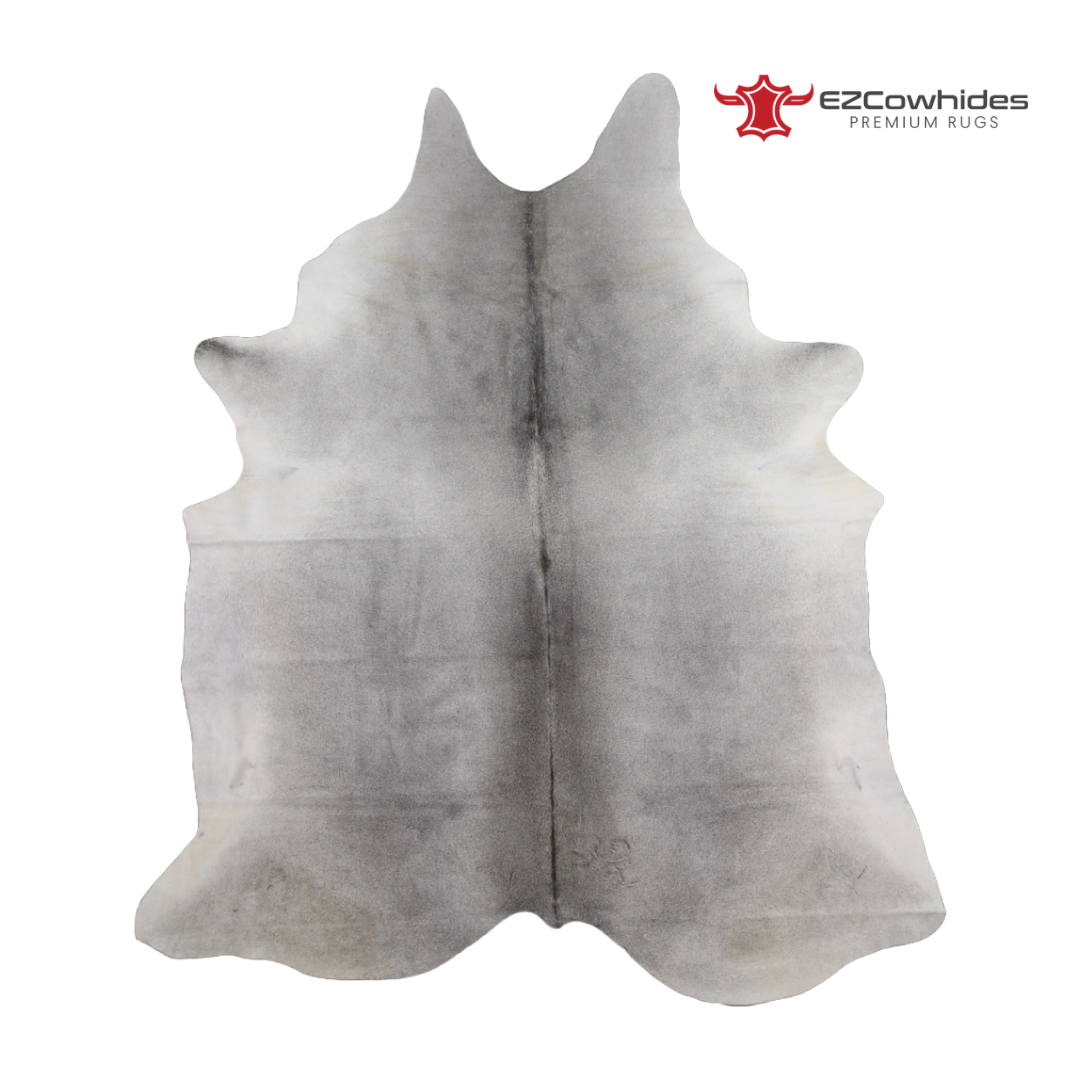 Solid Grey Brazilian Cowhide Rug 