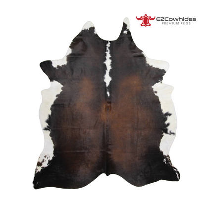 Cowboy Brown and White Brazilian Cowhide Rug 