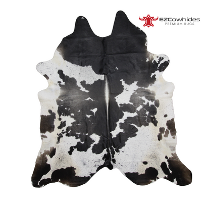 Salt &amp; Pepper Black and White Brazilian Cowhide Rug 