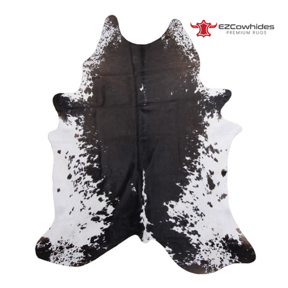 Salt &amp; Pepper Black and white Brazilian Cowhide Rug 