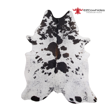 Salt &amp; Pepper Brown and White Brazilian Cowhide Rug 