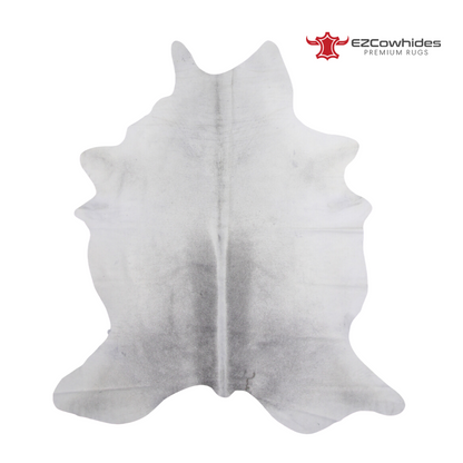 Solid Grey Brazilian Cowhide Rug 