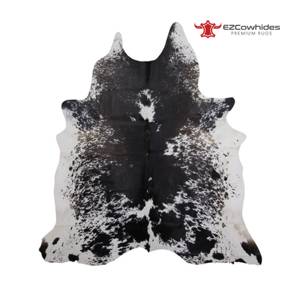 Salt &amp; Pepper Black and White Brazilian Cowhide Rug 