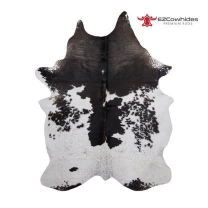 Salt &amp; Pepper Black and White Brazilian Cowhide Rug 