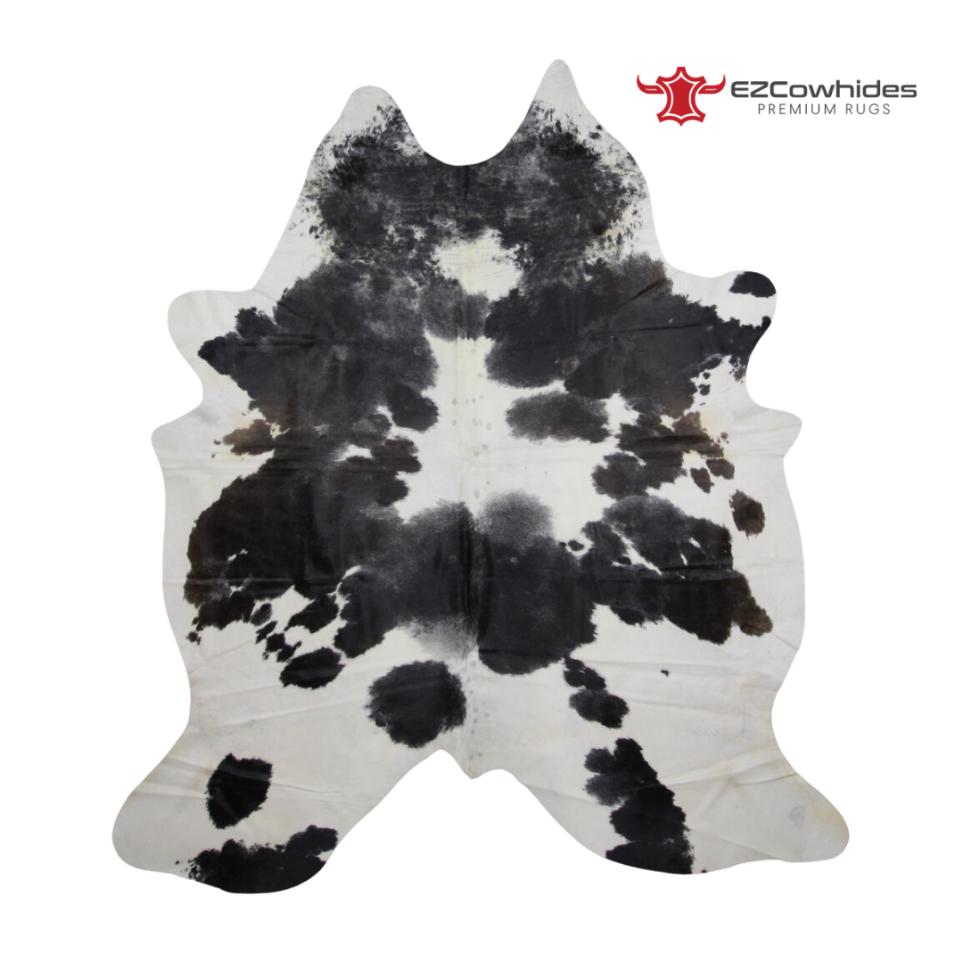 Salt &amp; Pepper Black and White Brazilian Cowhide Rug 