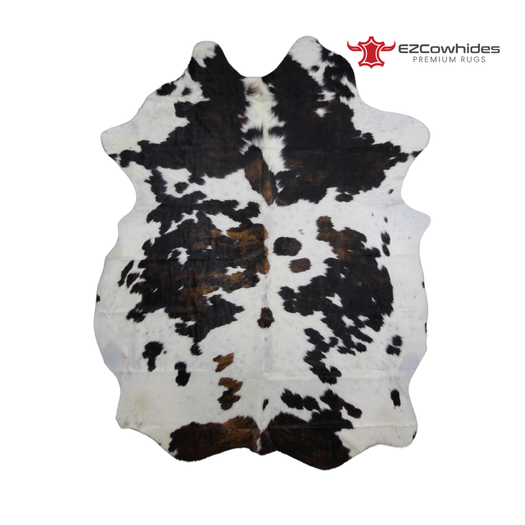 Tricolor Brazilian Cowhide Rug 