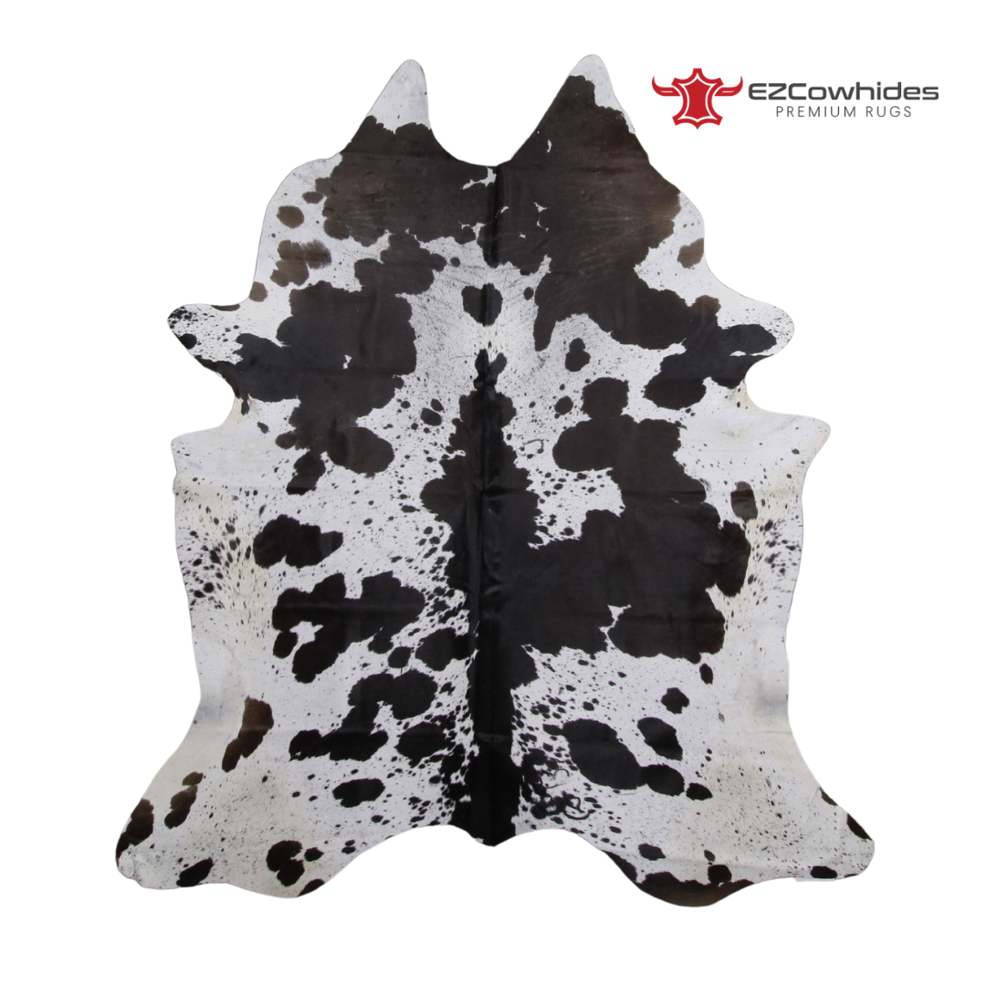 Salt &amp; Pepper Black and White Brazilian Cowhide Rug 