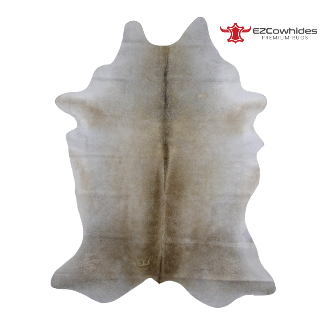 Solid Grey Brazilian Cowhide Rug 