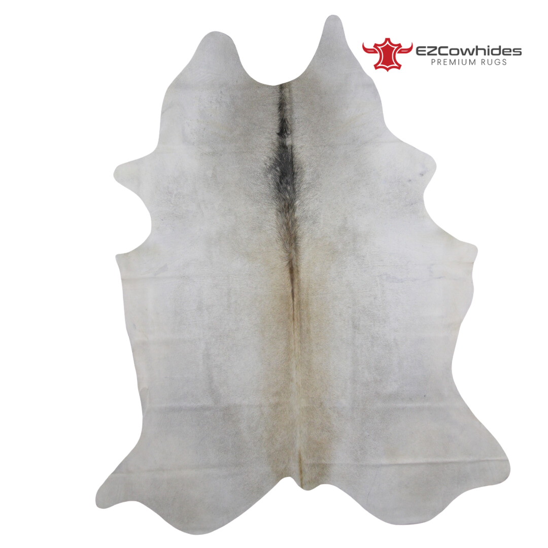 Solid Grey Brazilian Cowhide Rug 