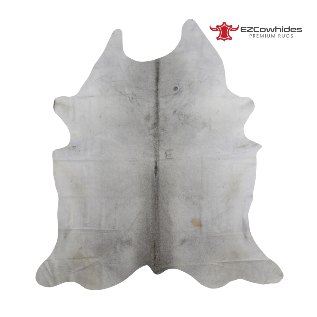 Solid Grey Brazilian Cowhide Rug 