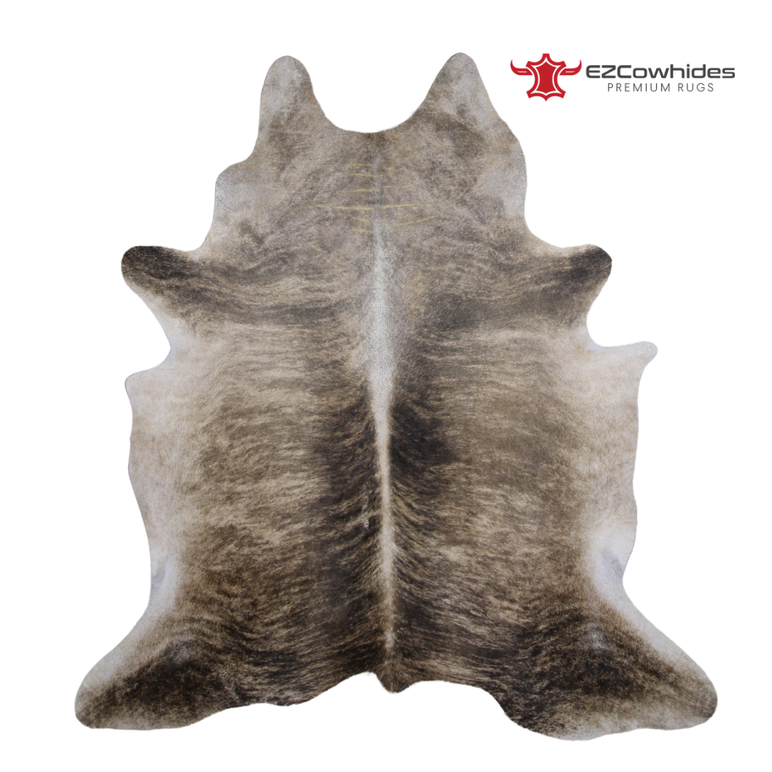 Solid Grey Brazilian Cowhide Rug 