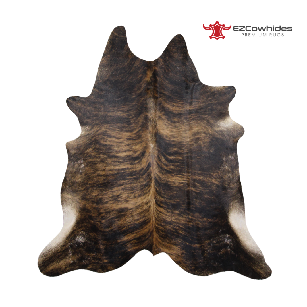 Dark Brindle Brazilian Cowhide Rug 