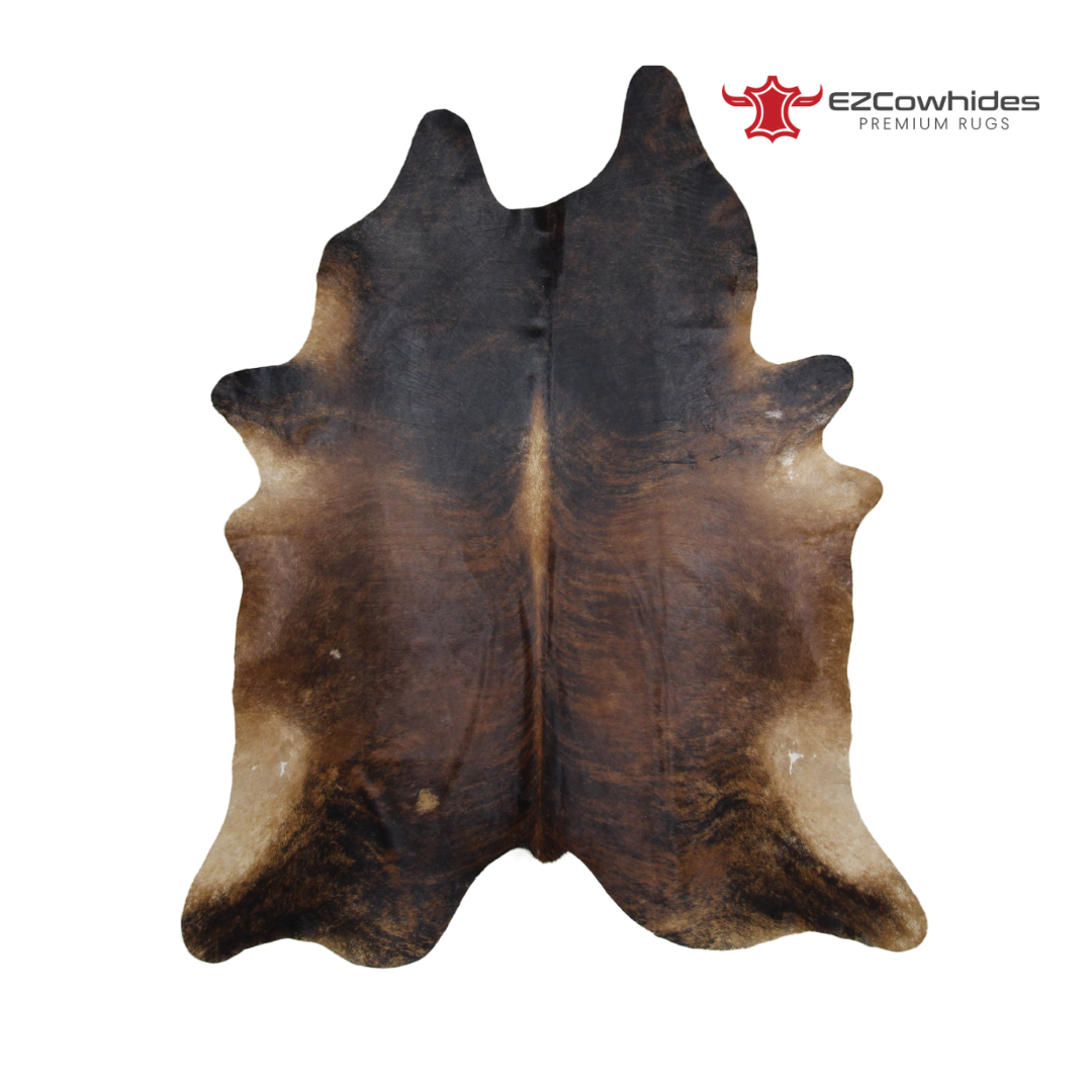 Dark Brindle Brazilian Cowhide Rug 