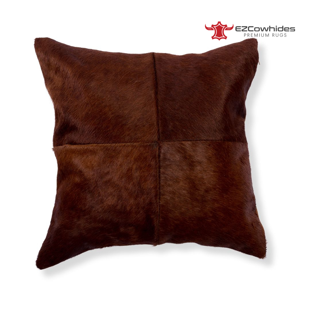 3 Pieces Brown Brazilian Cowhide Pillow 