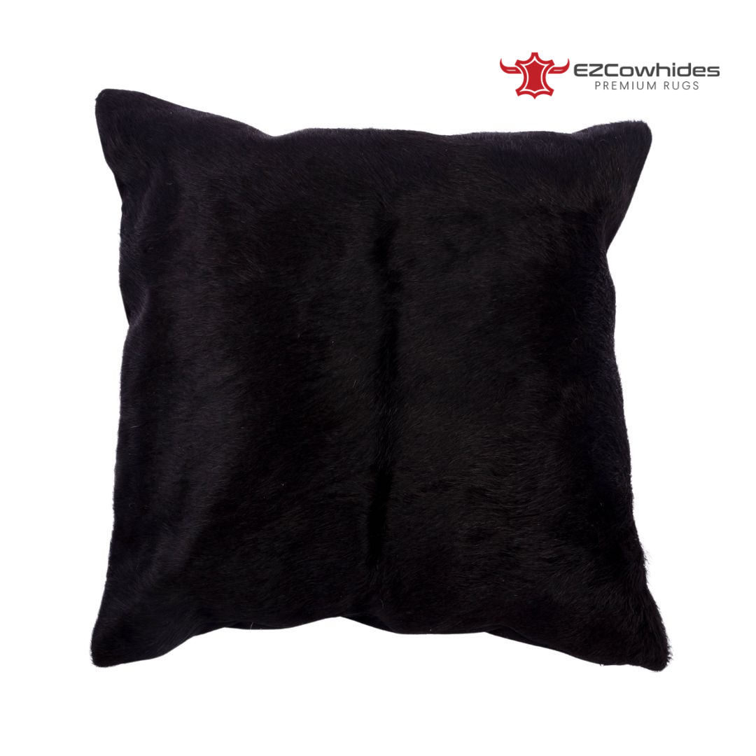 3 Pieces Black Brazilian Cowhide Pillow 