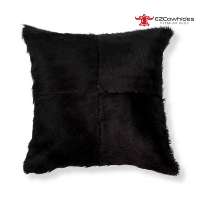 3 Pieces Black Brazilian Cowhide Pillow 