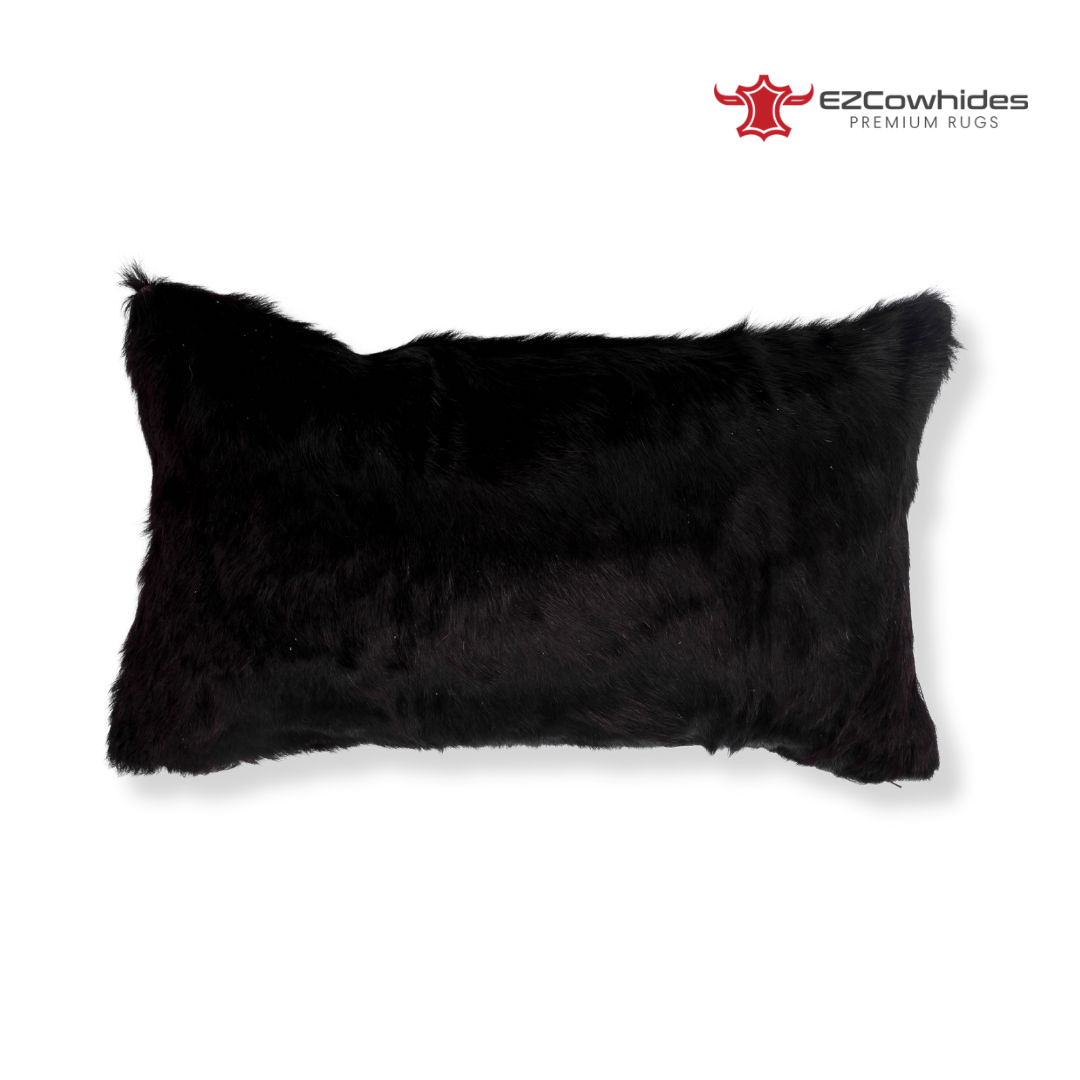 3 Pieces Black Brazilian Cowhide Pillow 