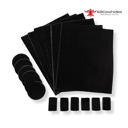 Black Brazilian Cowhide Placemats (Set of 6)