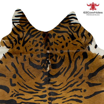 Tiger Brazilian Cowhide Rug 