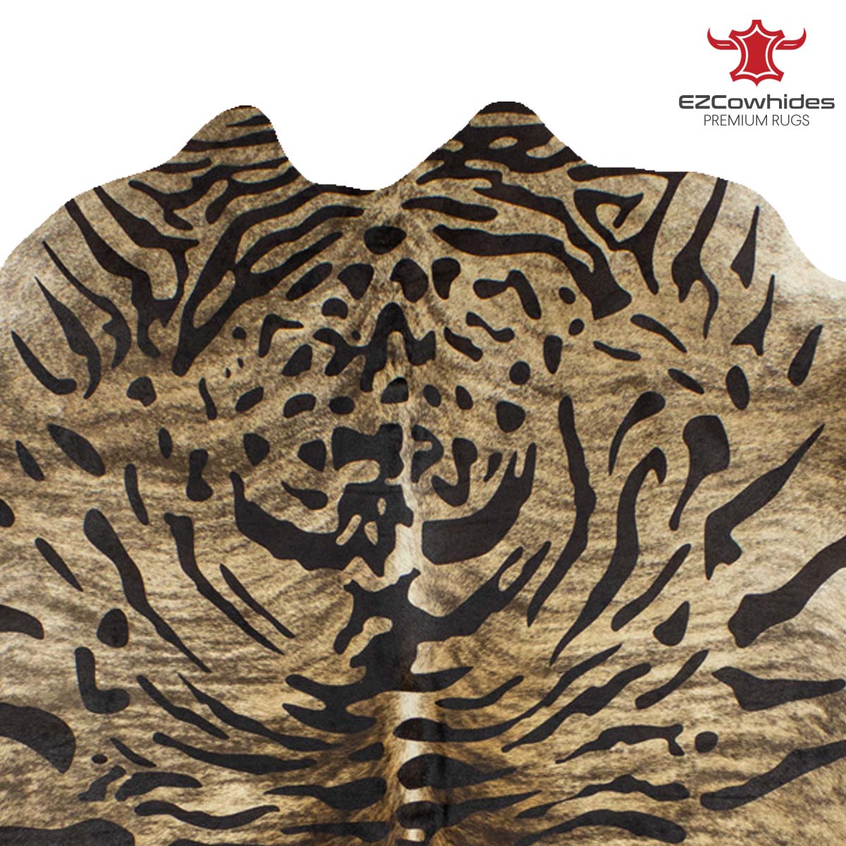 Tiger Brazilian Cowhide Rug 