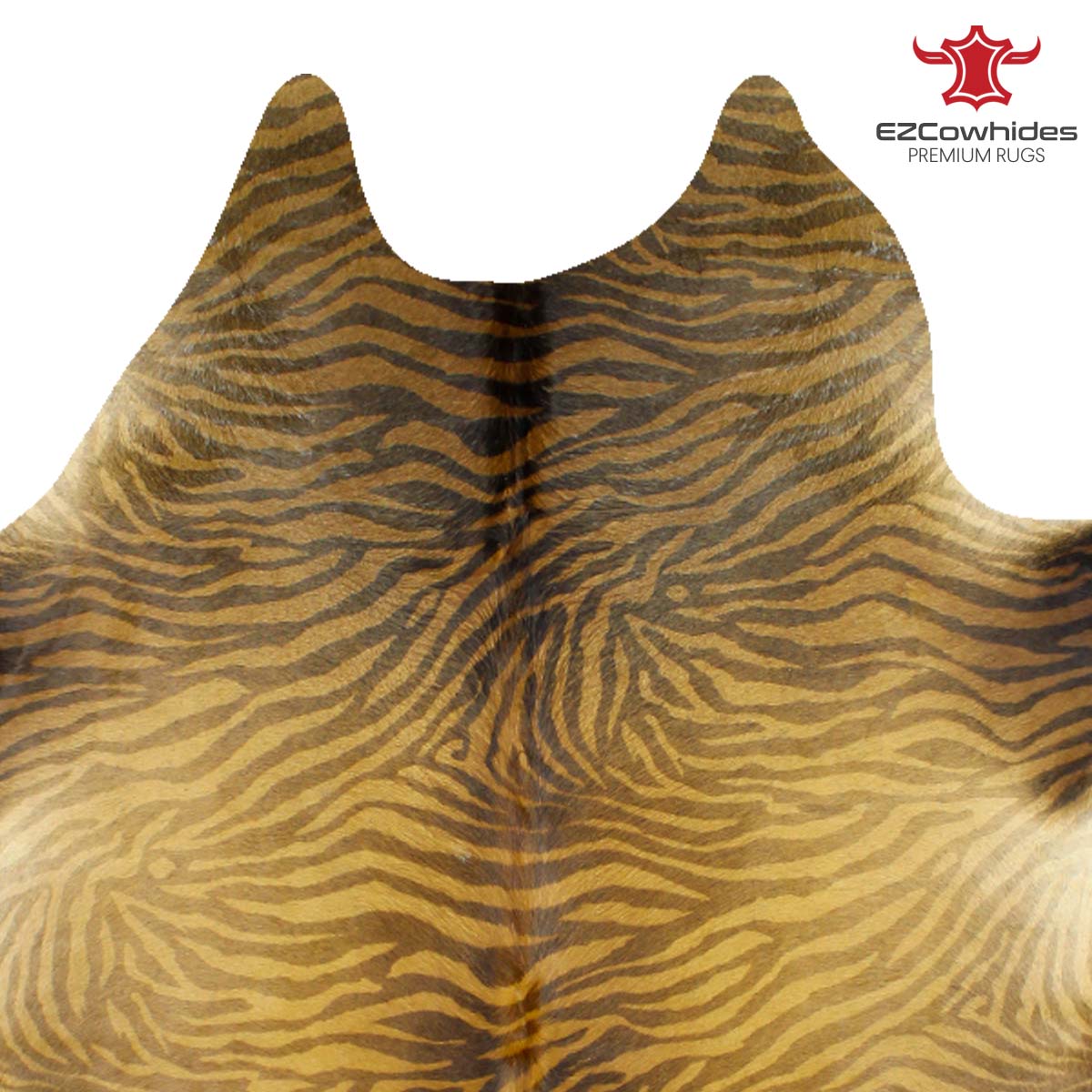 Tiger Brazilian Cowhide Rug 