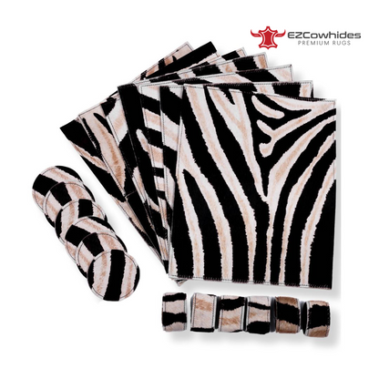 Ecco Zebra Brazilian Cowhide Placemats (Set of 6)