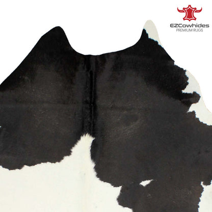 Traditional Black and White Brazilian Cowhide Rug 