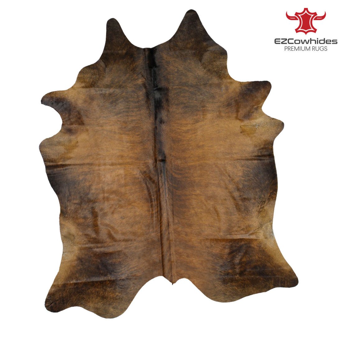 Solid Brown Brazilian Cowhide Rug 