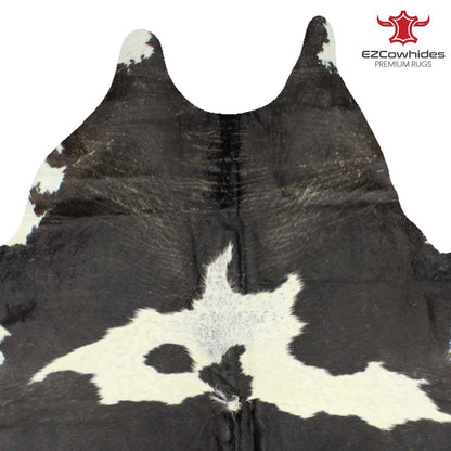 Traditional Black and White Brazilian Cowhide Rug 