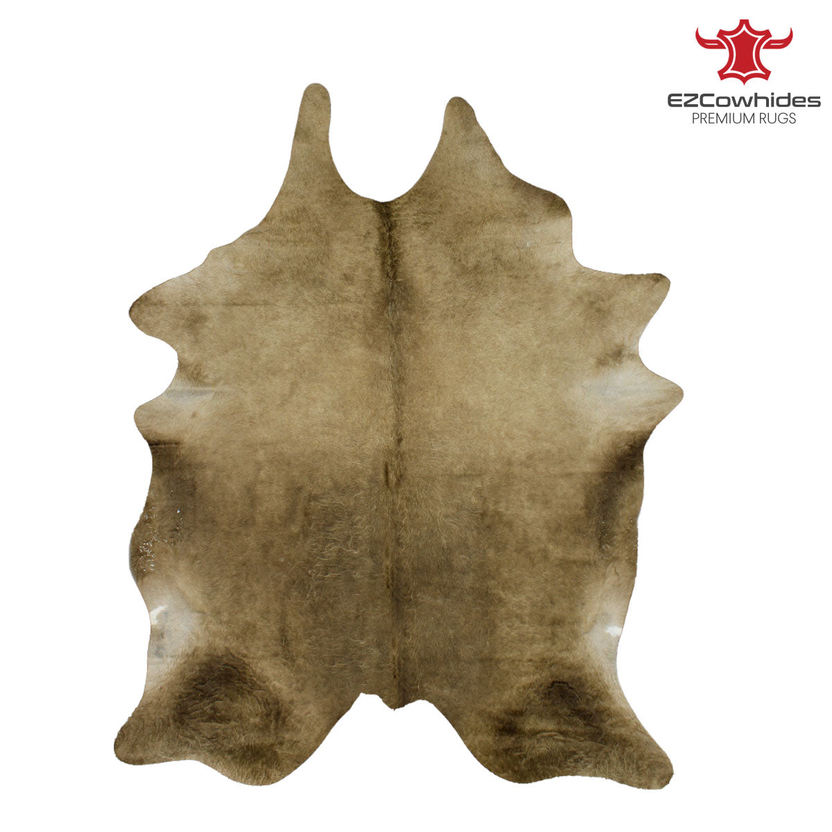 Solid Brown Brazilian Cowhide Rug 