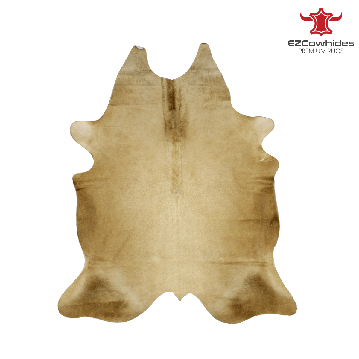 Solid Beige Brazilian Cowhide Rug 