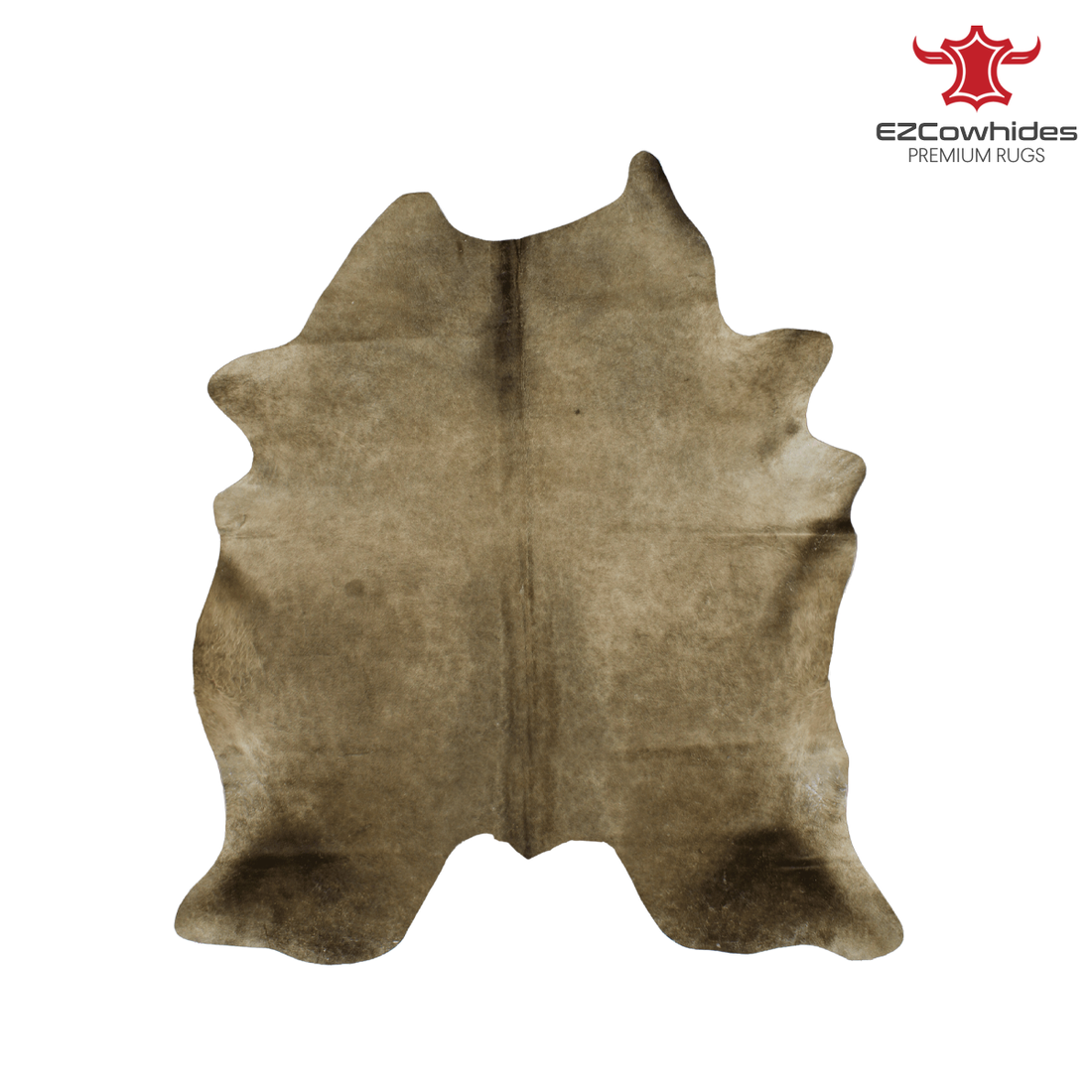 Solid Brown Brazilian Cowhide Rug 