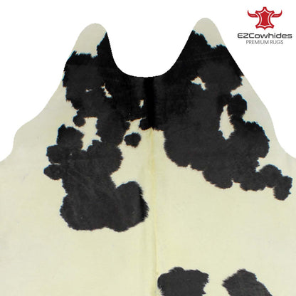 Traditional Black and White Brazilian Cowhide Rug 