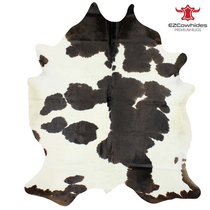 Traditional Black and White Brazilian Cowhide Rug 