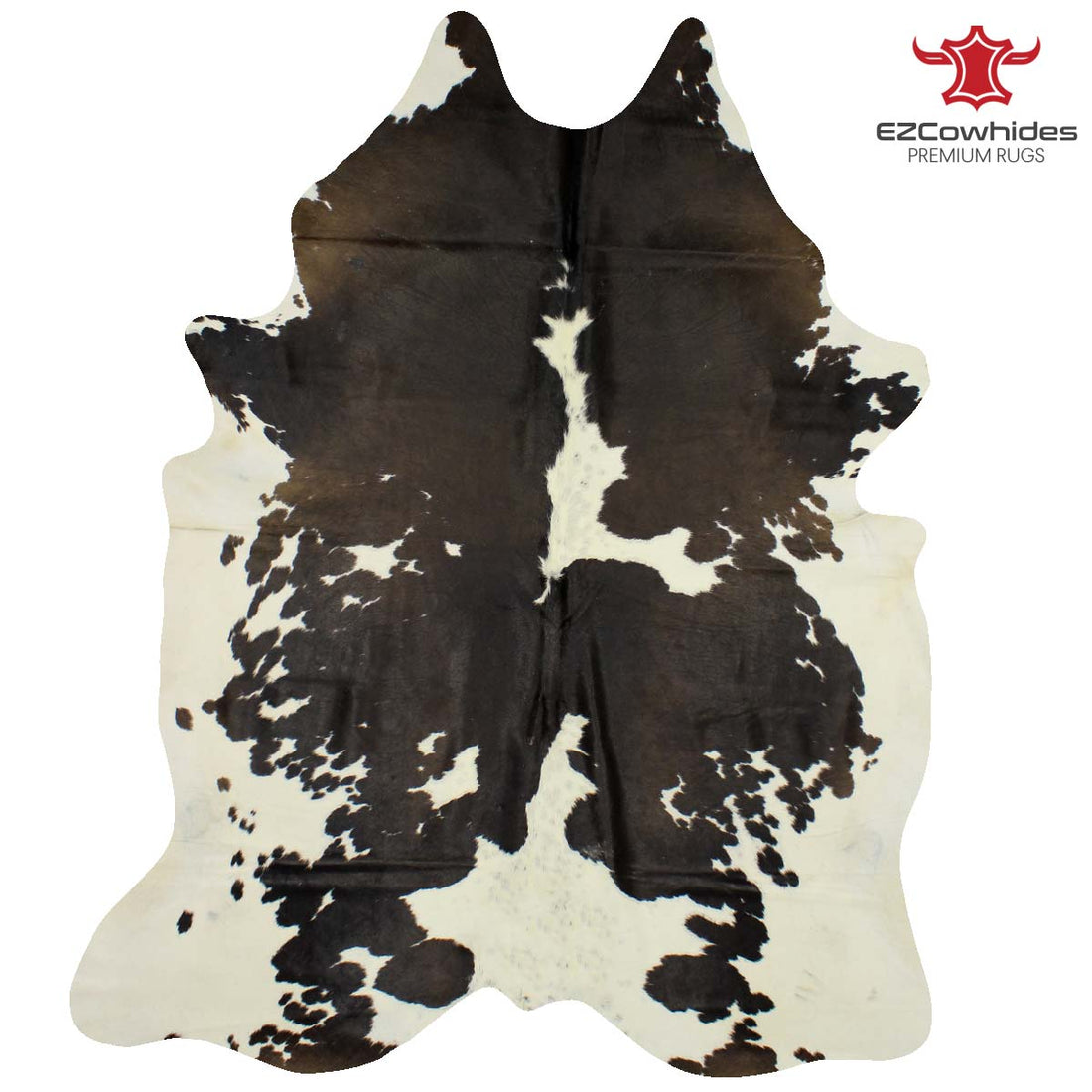 Traditional Black and White Brazilian Cowhide Rug 