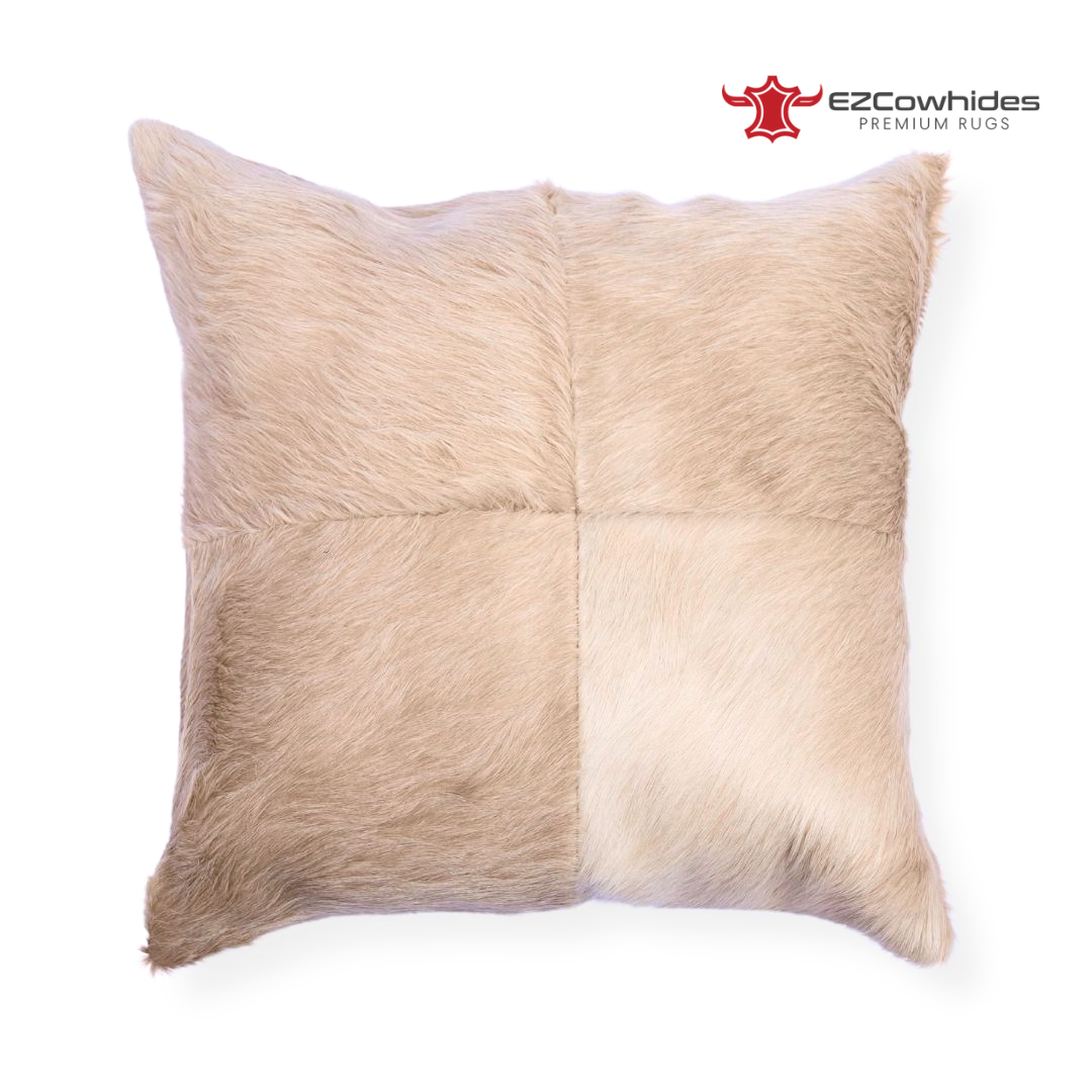 3 Pieces Beige Brazilian Cowhide Pillow 