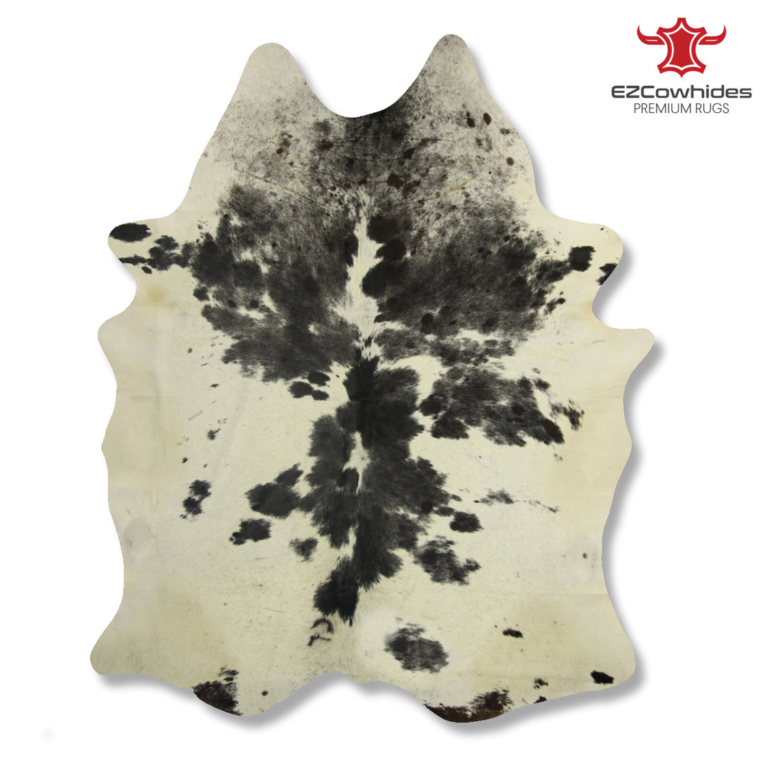 Salt &amp; Pepper Black and White Brazilian Cowhide Rug 