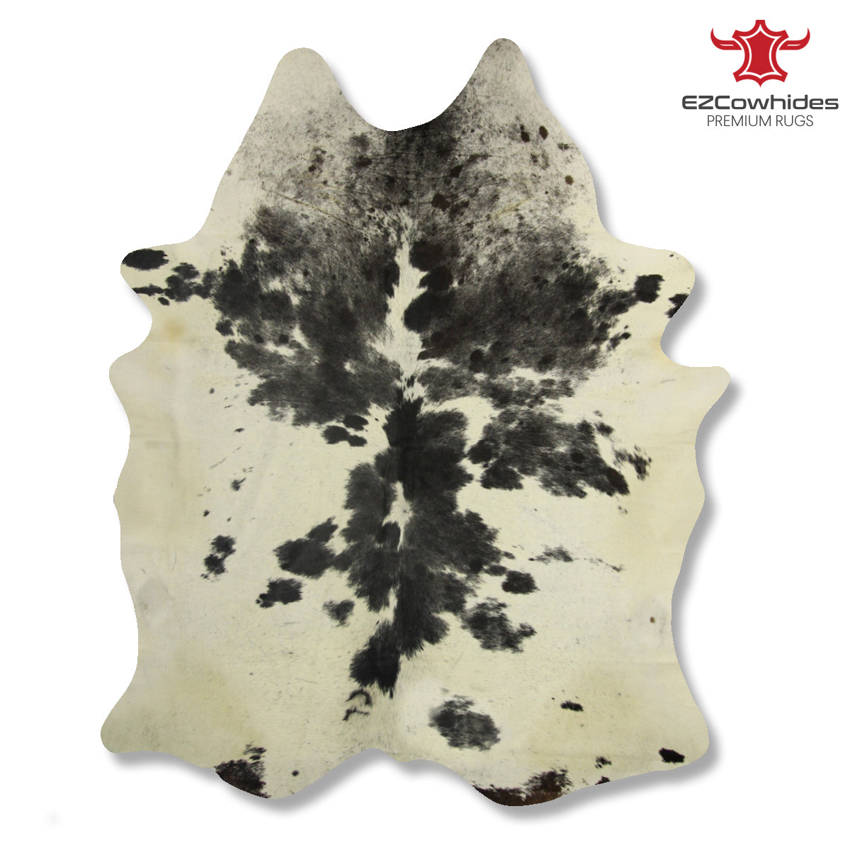 Salt &amp; Pepper Black and White Brazilian Cowhide Rug 