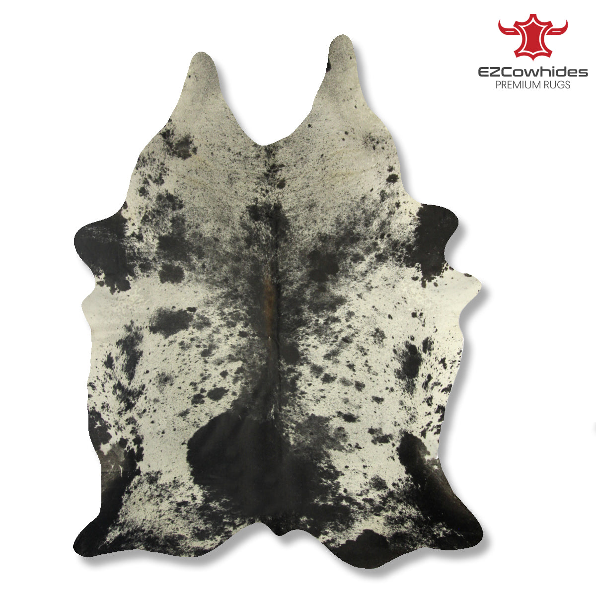 Salt &amp; Pepper Black and White Brazilian Cowhide Rug 