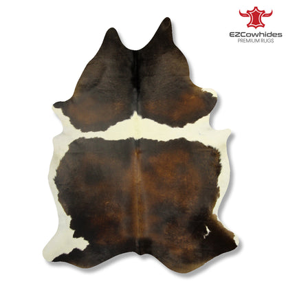 Cowboy Brown and White Brazilian Cowhide Rug 