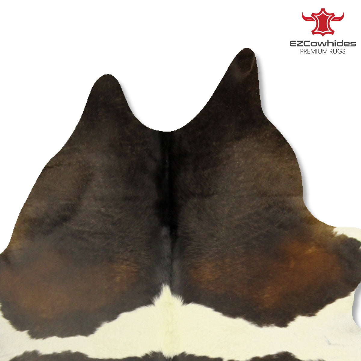 Cowboy Brown and White Brazilian Cowhide Rug 