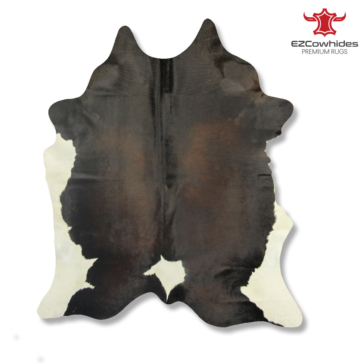 Cowboy Brown and White Brazilian Cowhide Rug 