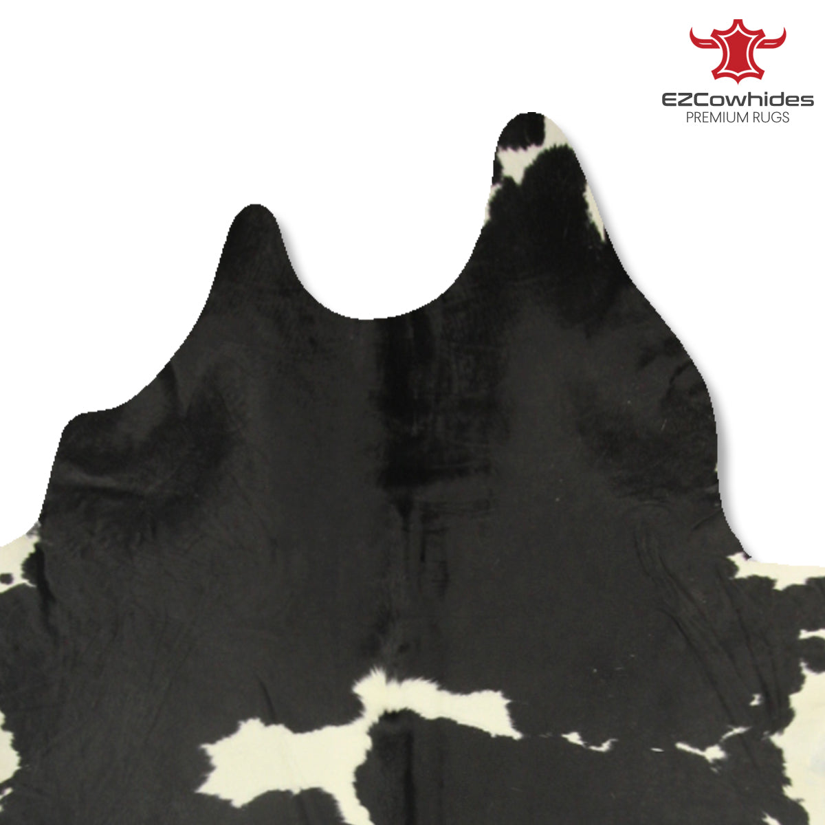 Traditional Black and White Brazilian Cowhide Rug 